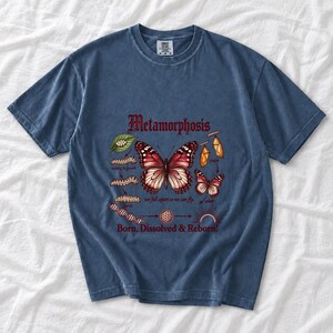 Gothic Metamorphosis Butterfly Comfort Colors Shirt product mockup, image 7