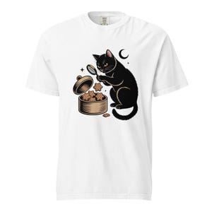 Funny Black Cat Shirt, Biscuit Inspector Cat Tee, Comfort Colors Kitchen Cat T-shirt, Baking Cat Mom Shirt image 6