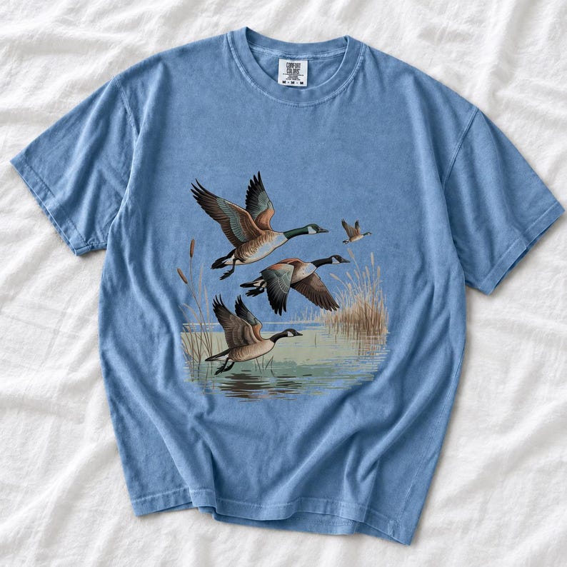Comfort Colors Canada Goose Shirt, Retro Wild Geese Tee, Geese Pond Winter T-shirt, Waterfowl Hunting Shirt Gift, Goose Lover Tee