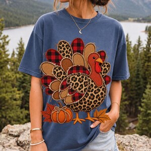 Индейка «рваная аппликация» (faux reverse applique)