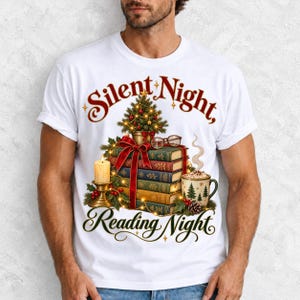 Стопка рождественских книг «Silent Night, Reading Night»