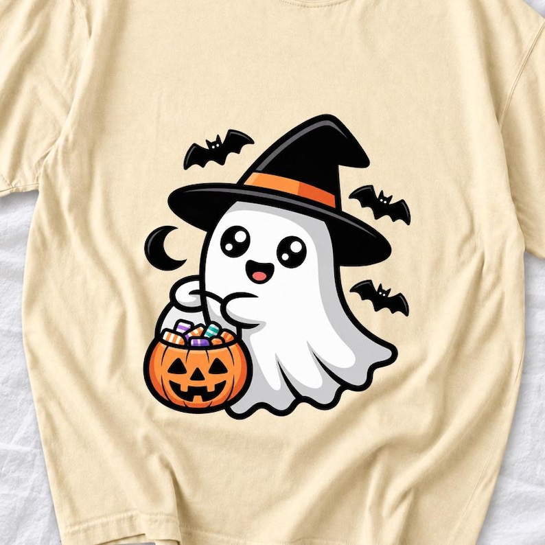 Cute Witch Ghost Shirt by AeroBeloved