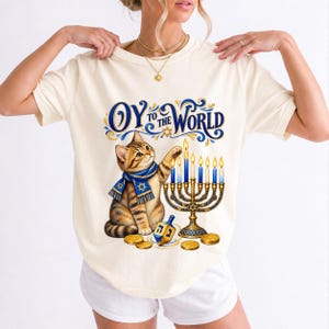 Кот и менора «Oy to the World»