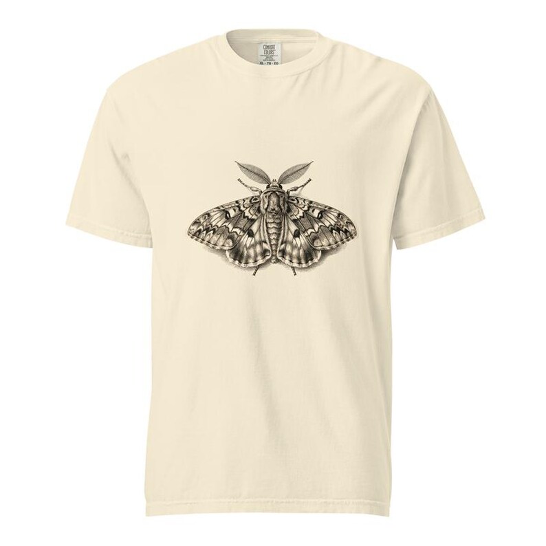 Moth Shirt, Retro Moth Specimen Tee, Comfort Colors Moth T-shirt, Dark Academia Moth Shirt, Entomology Moth Tee Gift image 4