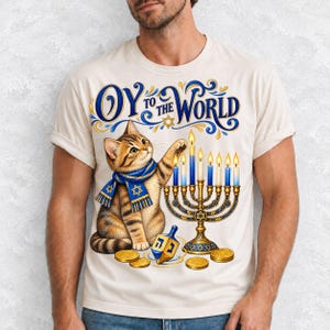 Кот и менора «Oy to the World»