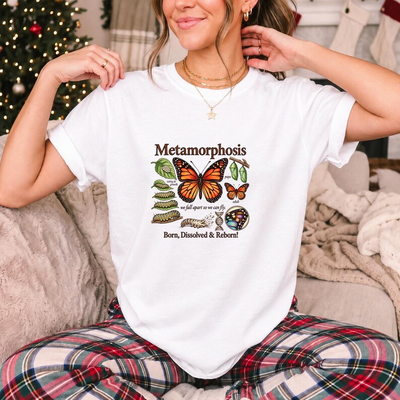 Metamorphosis Monarch Butterfly Comfort Colors Shirt product mockup, image 12