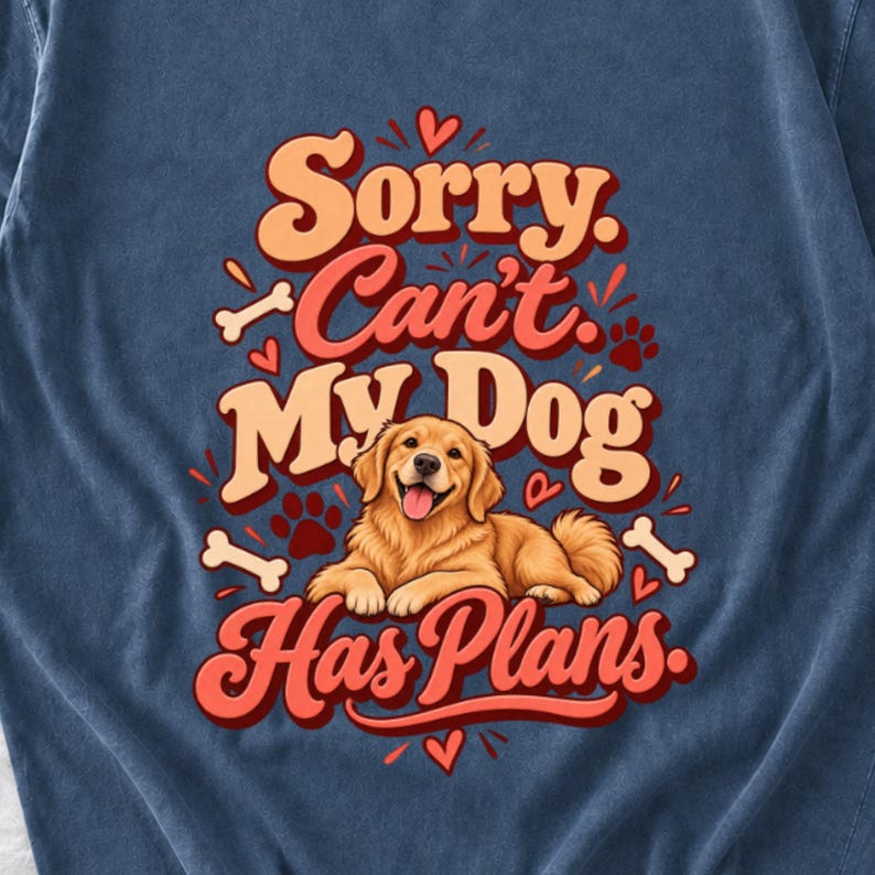 Comfort Colors Funny Dog Mom Shirt, My Dog Has Plans Tee, Retro Dog Lover T-shirt, Introvert Dog Owner Shirt Gift image 1