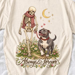 Скелет выгуливает американского булли «Always & Forever»
