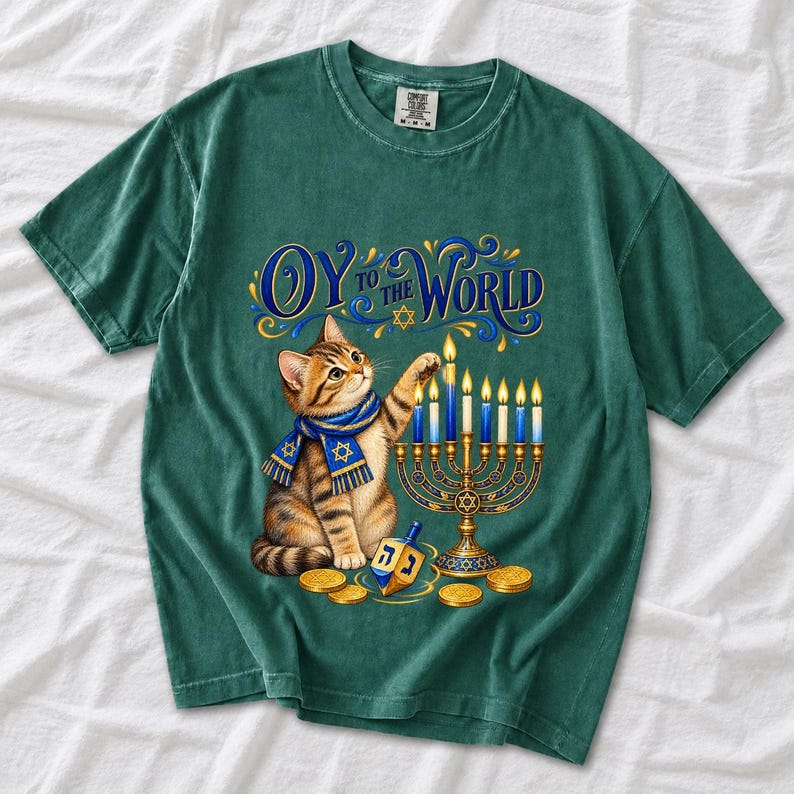 Кот и менора «Oy to the World»
