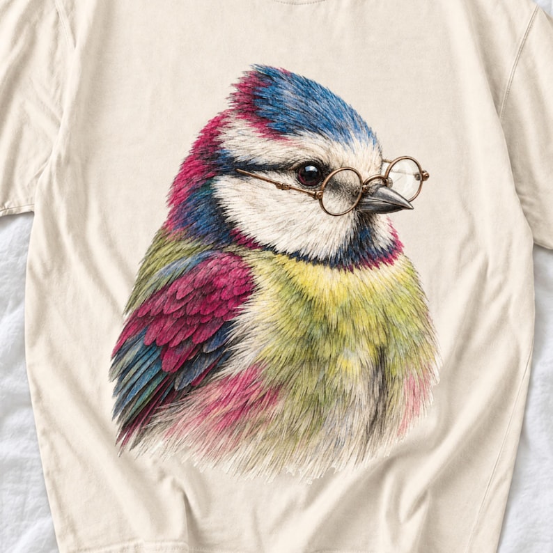 Blue Tit Reading Glasses Shirt by AeroBeloved