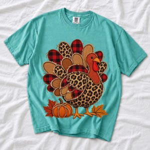 Индейка «рваная аппликация» (faux reverse applique)