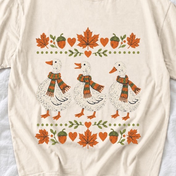 Duck Shirt, Ducks in Scarves by AeroBeloved