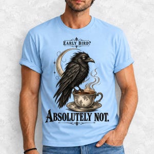 Ворона-гравюра «Early Bird? Absolutely Not.»