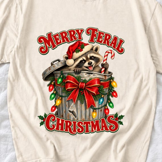 Christmas Raccoon Shirt by AeroBeloved