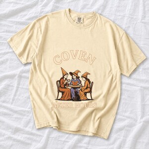 Coven After Hours Witch Shirt, Comfort Colors 1717 Halloween Tea Party Tee product mockup, image 9