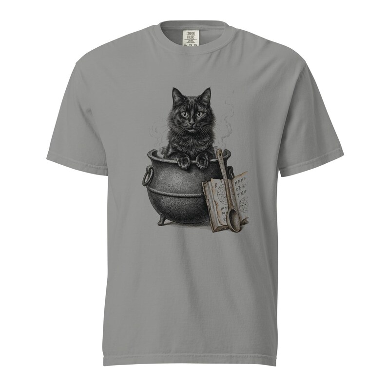Black Cat Cauldron Shirt by AeroBeloved