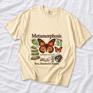 Metamorphosis Monarch Butterfly Comfort Colors Shirt product mockup, image 8