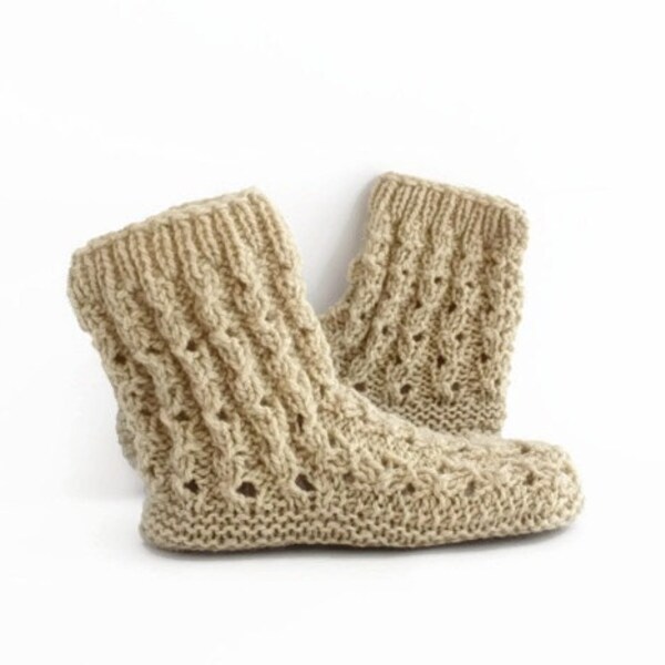 Bulky Winter Socks. Natural Chunky Wool Socks. Suitable for Diabetics.