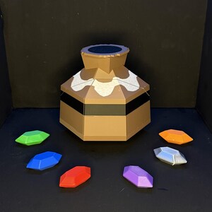 10 Piece Magnetic Breakable Pot Puzzle Inspired by Original N64 Zelda: Ocarina of Time + 6 Rupees