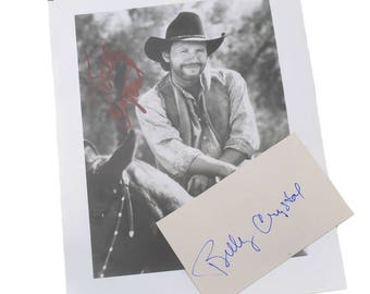 Billy Crystal Autograph Photograph, Hollywood Comedian, Cowboy on Horse Movie Star