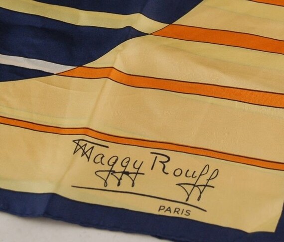 Silk Scarf Maggie Rouff Paris Bold Graphic, Nauti… - image 3