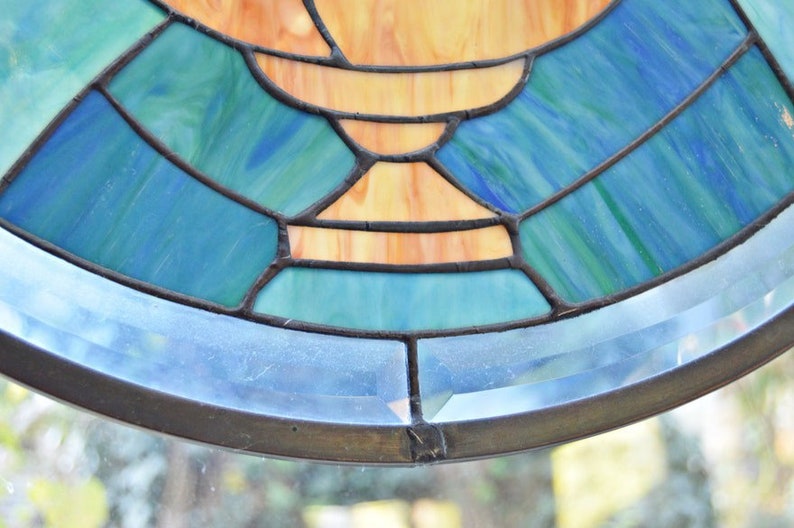 Large Stained Glass Fruit Basket Design Etsy
