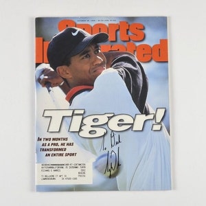 Golfer Tiger Woods Autographed Sports Illustrated Magazine Cover, Professional Golf and Sports Memorabilia Collectors