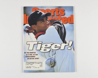 Golfer Tiger Woods Autographed Sports Illustrated Magazine Cover, Professional Golf and Sports Memorabilia Collectors