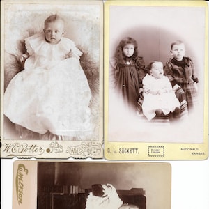 23 Victorian Cabinet Cards Vintage Antique Babies Children Digital Download Art Junk Journals Mixed Media