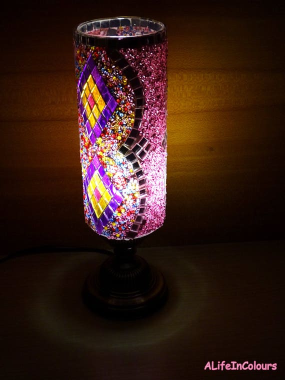 colourful bedside lamps