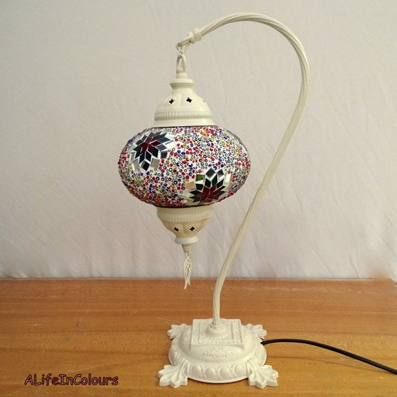 colourful bedside lamps