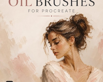 Procreate oljepenslar | Realistiskt oljepenselset för Procreate | Digitala målningspenslar | Abstrakta texturpenslar för iPad-konstnärer