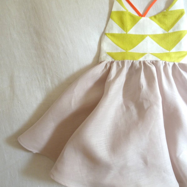 Reserved Custom Order: Children's Patchwork Quilt Dress in Custom Colors