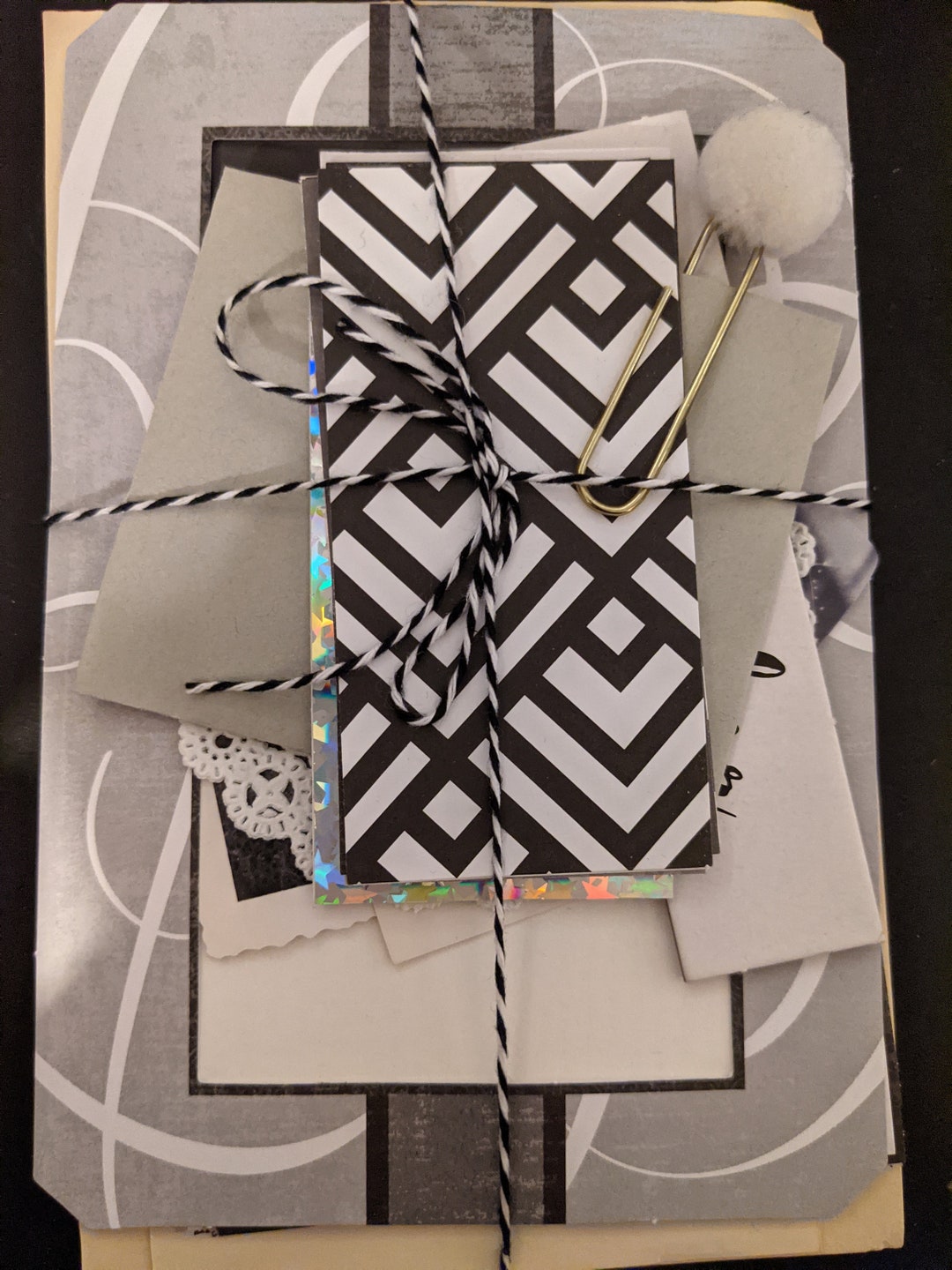Junk Journal Paper Pack - Black and White - 30+ Pieces of Paper and ...