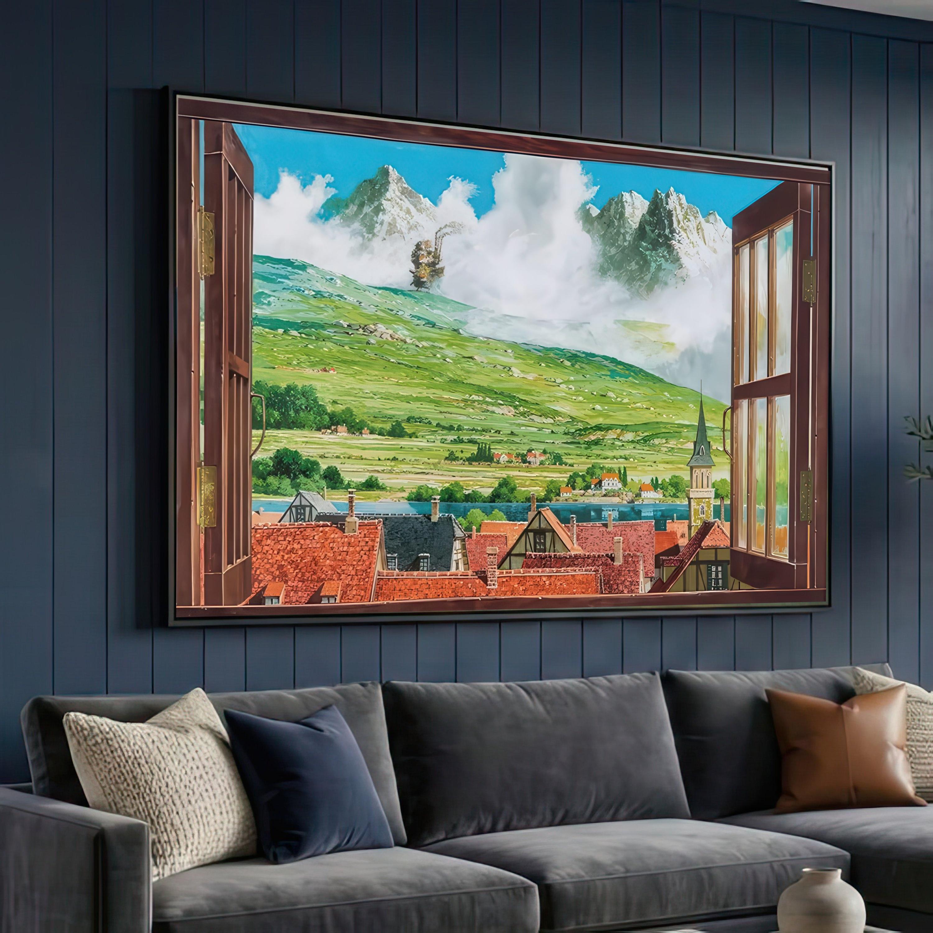 Howls Moving Castle Framed Canvas - Etsy