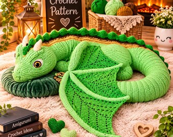 dragon crochet pattern, amigurumi pattern, crochet animal pattern, crochet plushie pattern, crochet dragon pattern, fantasy
