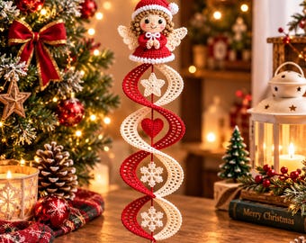 Crochet Angel Ornament Pattern PDF, Christmas Angel Crochet Pattern, Handmade Tree Decoration, Holiday Ornament, DIY Christmas Gift