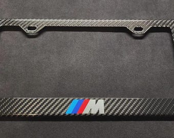 Marco de matrícula BMW M 100% de fibra de carbono real