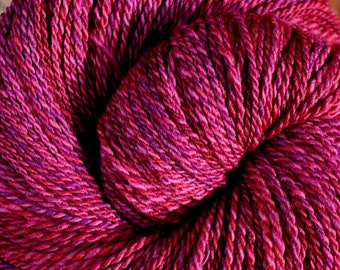 DK Weight Yarn, Handspun Merino Wool, 290 yards of a 2 ply self striping yarn