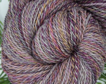 DK weight Handspun Yarn, “Ghosting” in Polwarth with 225 yards of Gradient yarn