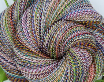 Handspun Fingering Weight Superwash Merino Yarn, 3-Ply Gradient, "Scrappy Bundles"