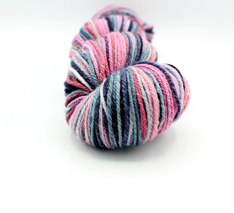 Sport Weight Yarn, Handspun Falkland Merino, 310 Yards of a 3 Ply Self