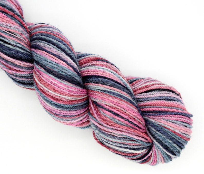 Sport Weight Yarn, Handspun Falkland Merino, 310 Yards of a 3 Ply Self