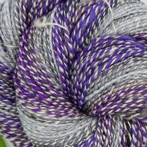 Worsted Weight Handspun Yarn, Art Yarn  Merino Wool/silk blend, 178 yards of a 2 ply
