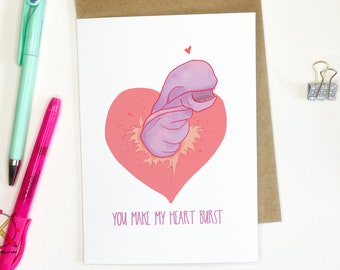 Tarjeta de amor de Chestburster: Afecto alienígena friki