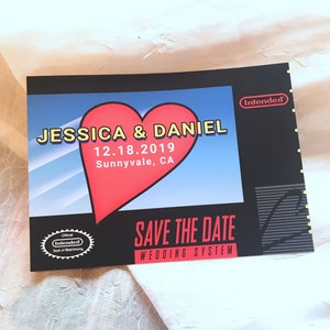 Super Nintendo Save the Dates // SNES Video Game Wedding Invitation // Gamer Invite // Geeky Wedding // DIGITAL Nerdy Invite // Pop Culture