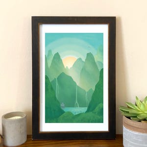 Second Star to the Right // Fantasy Landscape Art // Neverland Art // Peter Pan Illustration // Nursery Decor // Lost Boys