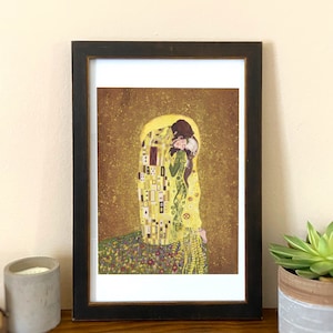 Rogue & Gambit Art Print: Klimt&#39;s The Kiss, Geeky Home Decor