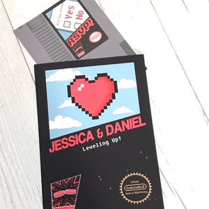 Classic Video Game Wedding Invites // NES DIGITAL Invite // 80s Nintendo Wedding // Printable Invite // Geeky Wedding // Gamer Geek Wedding image 6