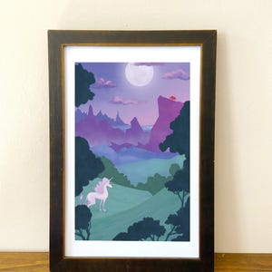 Amalthea // Fantasy Art Prints // Fantasy Book Landscapes // The Last Unicorn //Fairytale Art // Fantasy Home Decor // Nostalgic Decor